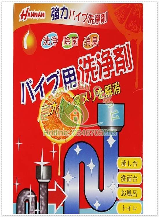 Bột thông cống Hannah xóa tan mọi thứ vi khuẩn